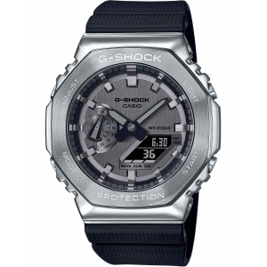 CASIO G-SHOCK  Χρονογράφος Ρολόι Μαύρο Καουτσούκ Λουράκι GM-2100-1AER