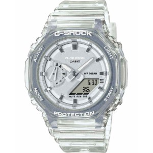 CASIO G-SHOCK Χρονογράφος Ρολόι Γκρι Διάφανο Καουτσούκ Λουράκι GMA-S2100SK-7AER