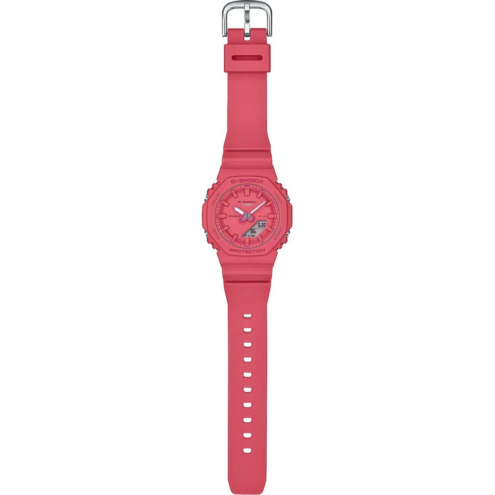 CASIO G-SHOCK Χρονογράφος Ρολόι Κόκκινο Λουράκι Βιολογικής προέλευσης GMA-P2100-4AER