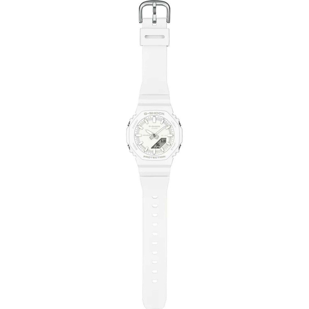 CASIO G-SHOCK Χρονογράφος Ρολόι Λευκό Λουράκι Βιολογικής προέλευσης GMA-P2100-7AER