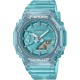CASIO G-SHOCK Χρονογράφος Ρολόι Μπλε Διάφανο Καουτσούκ Λουράκι GMA-S2100SK-2AER