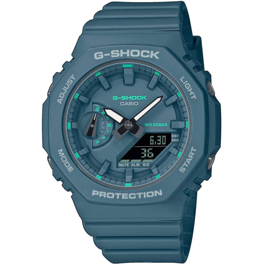 CASIO G-SHOCK Χρονογράφος Ρολόι Μπλε Καουτσούκ Λουράκι GMA-S2100GA-3AER