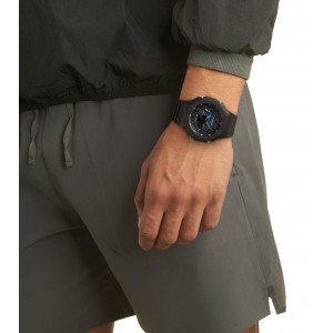 CASIO G-SHOCK Χρονογράφος Ρολόι Μαύρο Καουτσούκ Λουράκι GA-2100-1A2ER