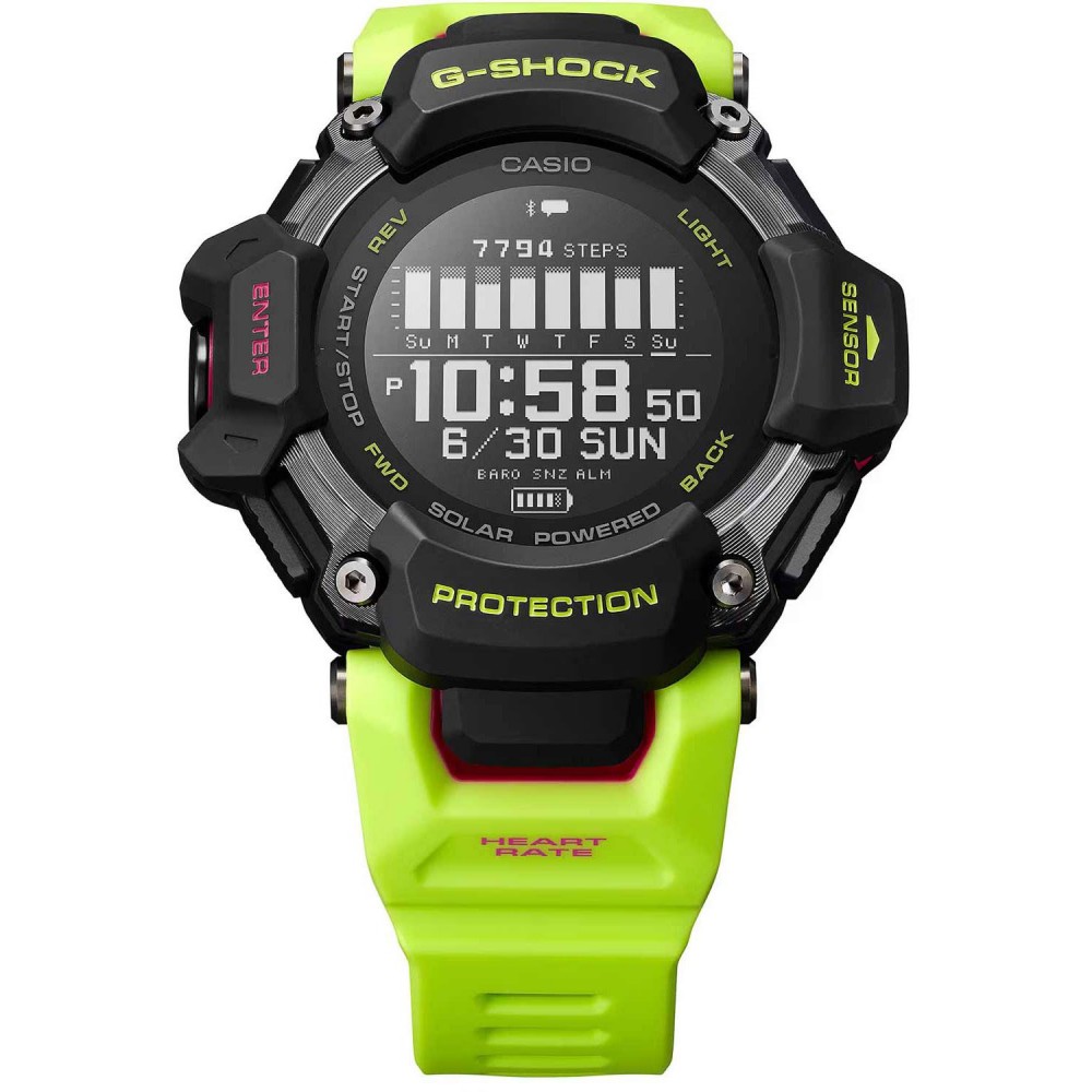CASIO G-SHOCK Χρονογράφος Smartwatch Ρολόι Πράσινο Καουτσούκ Λουράκι Βιολογικής προέλευσης GBD-H2000-1A9ER
