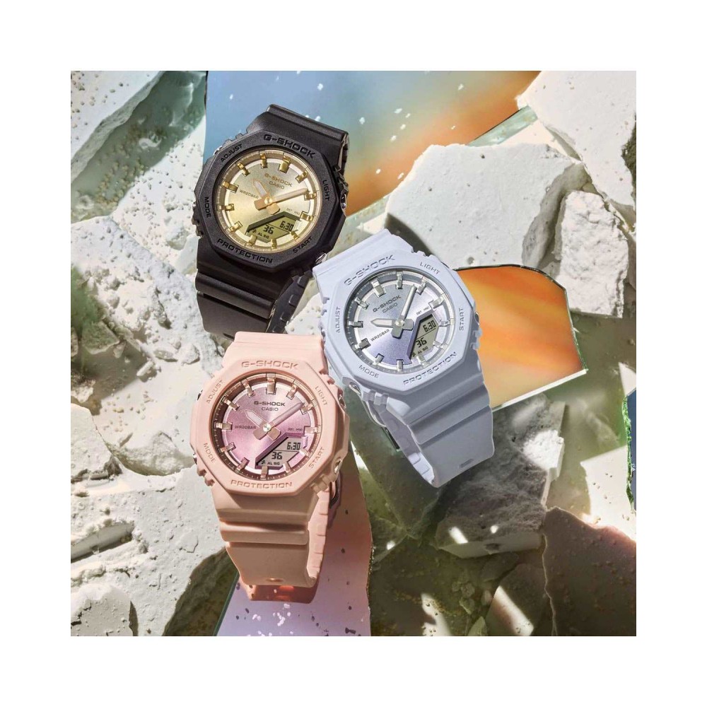 CASIO G-SHOCK Χρονογράφος Ρολόι Μωβ Λουράκι Βιολογικής προέλευσης GMA-P2100SG-2AER