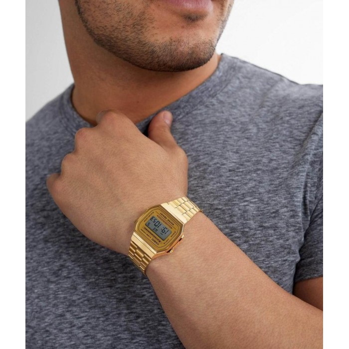 CASIO Vintage Collection Ρολοι Επιχρυσωμένο Ανοξείδωτο Ατσάλι  A168WG-9EF