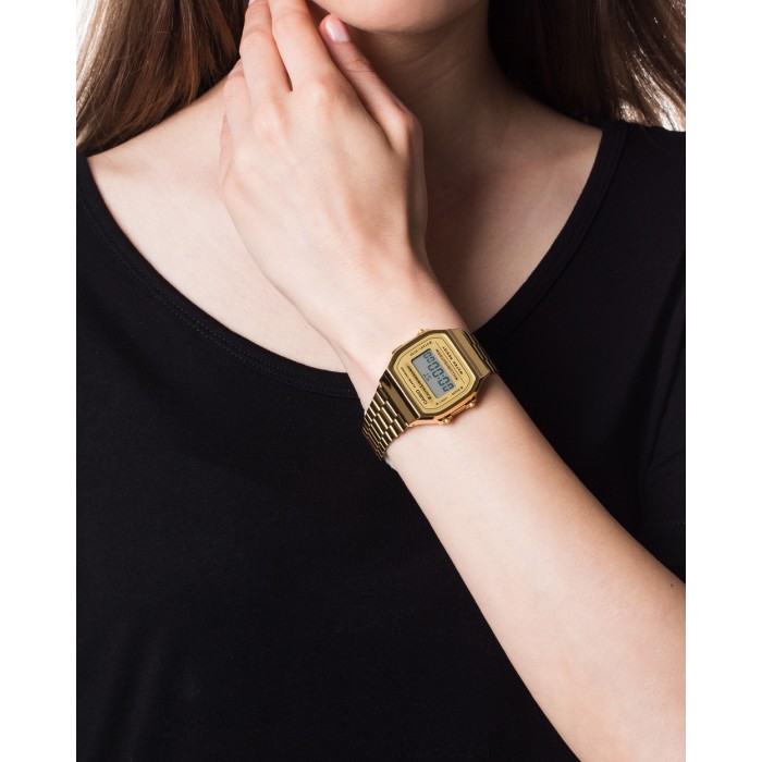 CASIO Vintage Collection Ρολοι Επιχρυσωμένο Ανοξείδωτο Ατσάλι  A168WG-9EF