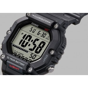 CASIO Standard Digital Ρολόι Ανδρικό Μαύρο Καουτσούκ λουράκι AE-1600H-1AVEF
