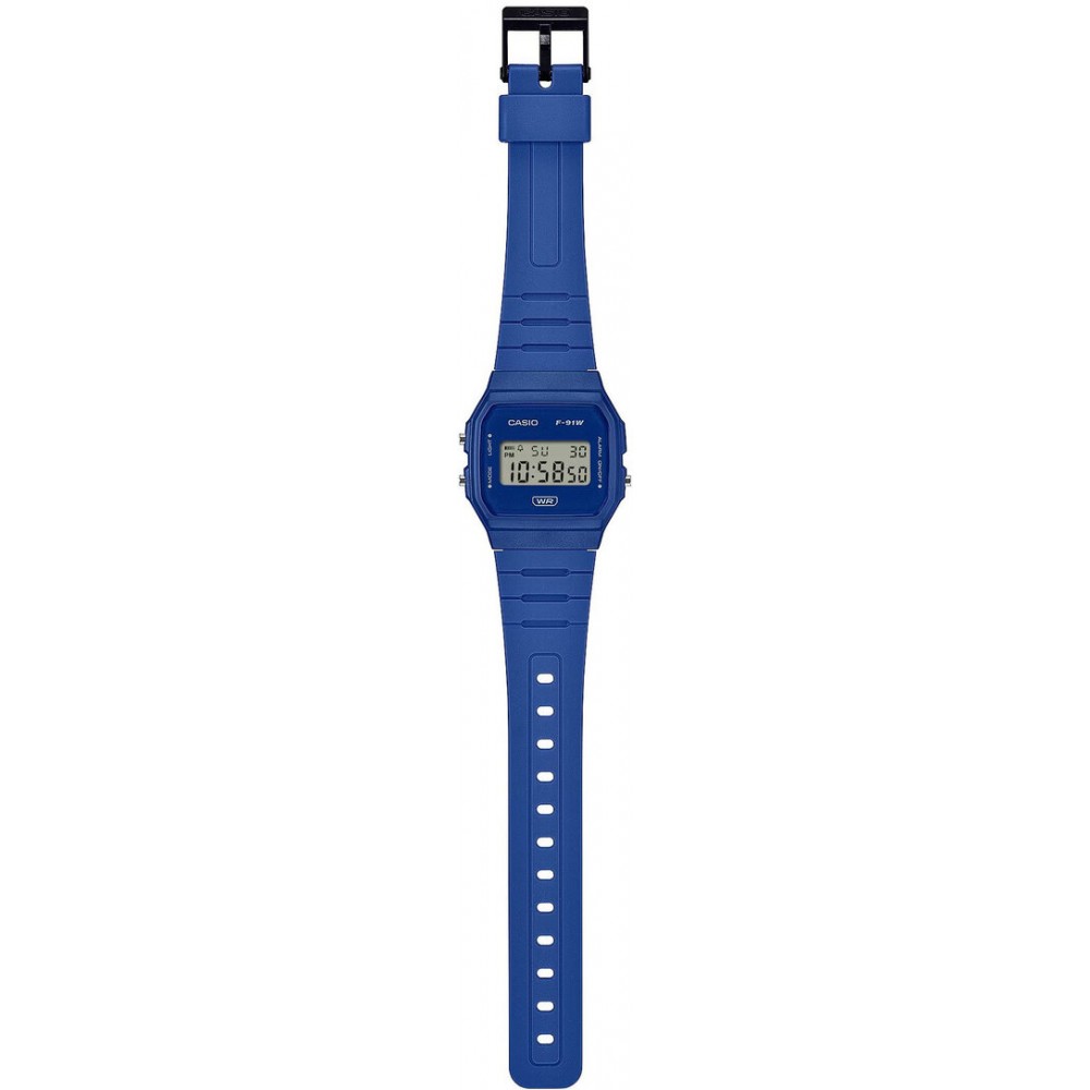 CASIO Collection Ρολόι Ανδρικό Μπλε βιολογικό λουράκι F-91WB-2A1EF CASIO Collection Ρολόι Ανδρικό Μπλε βιολογικό λουράκι F-91WB-2A1EF