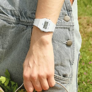 CASIO Collection Ρολόι Ανδρικό Λευκό βιολογικό λουράκι F-91WB-7AEF