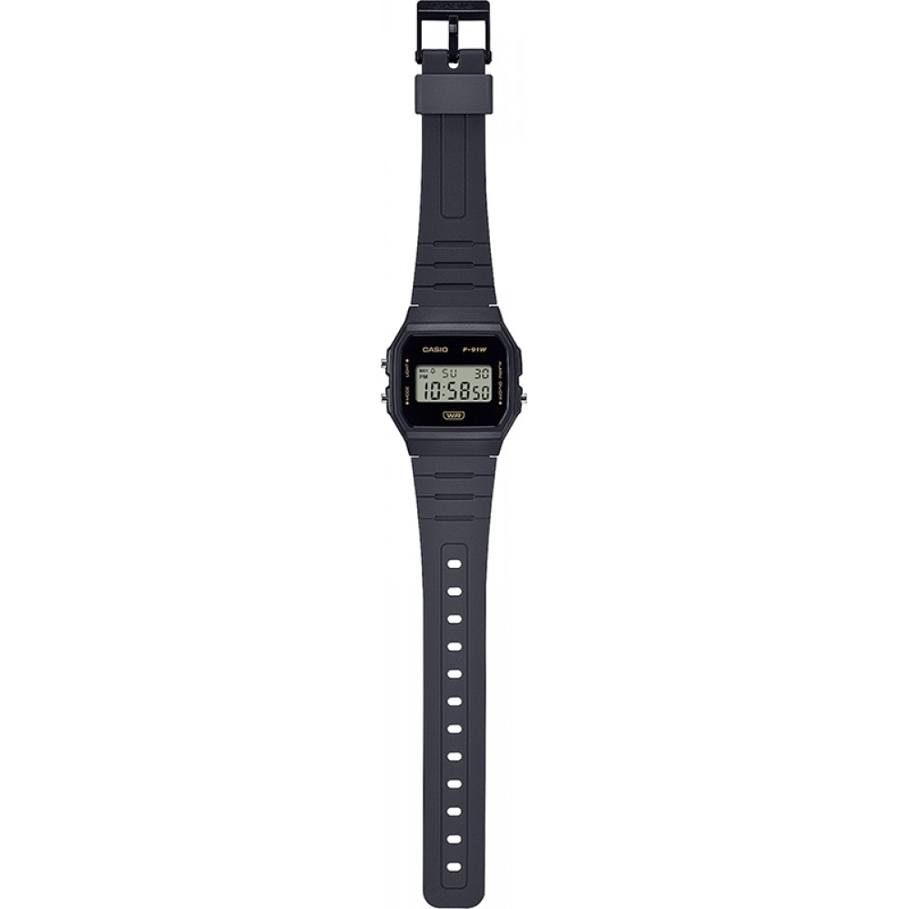 CASIO Collection Ρολόι Ανδρικό Μαύρο βιολογικό λουράκι F-91WB-8AEF