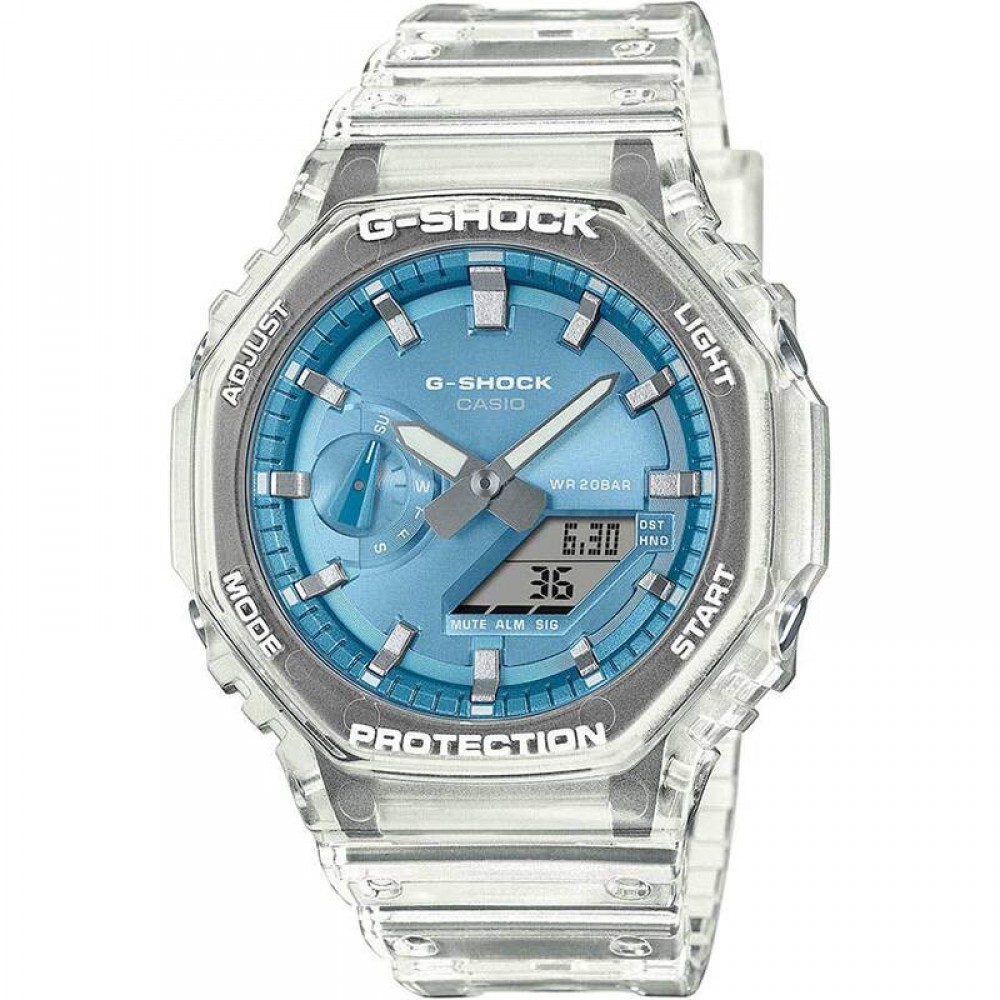 CASIO G-SHOCK Χρονογράφος Ρολόι Διάφανο Καουτσούκ Λουράκι GA-2100BM-7A2ER CASIO G-SHOCK Χρονογράφος Ρολόι Διάφανο Καουτσούκ Λουράκι GA-2100BM-7A2ER
