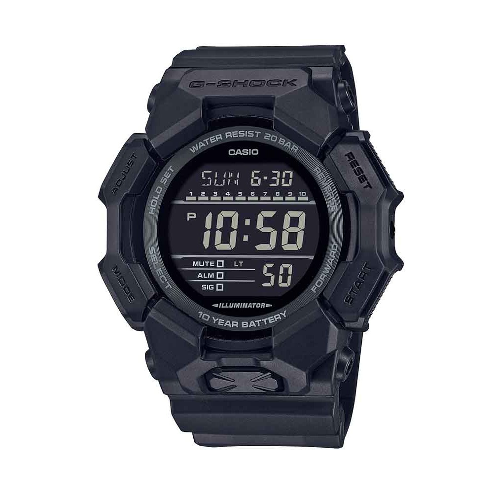 CASIO G-SHOCK Digital Ρολόι Μαύρο Καουτσούκ Λουράκι GD-010-1A1ER CASIO G-SHOCK Digital Ρολόι Μαύρο Καουτσούκ Λουράκι GD-010-1A1ER
