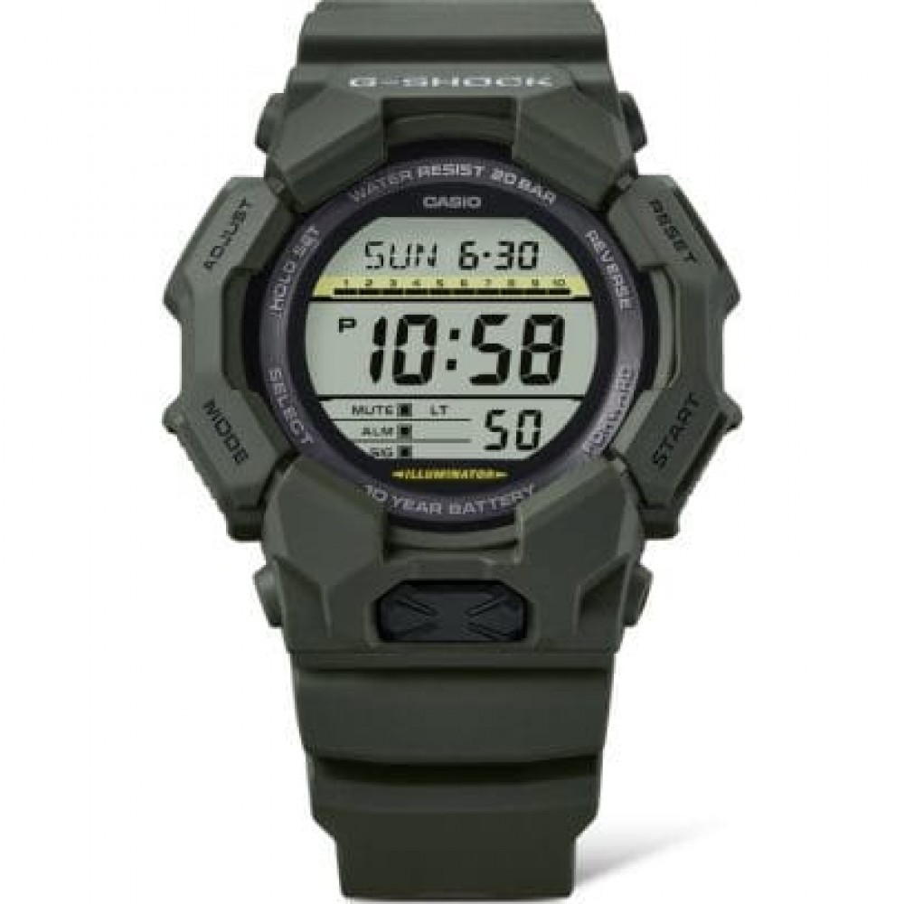 CASIO G-SHOCK Digital Ρολόι Χακί Καουτσούκ Λουράκι GD-010-3ER CASIO G-SHOCK Digital Ρολόι Χακί Καουτσούκ Λουράκι GD-010-3ER