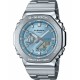 CASIO G-SHOCK Dual Time Χρονογράφος Ρολόι Ασημί Ανοξείδωτο Ατσάλι μπρασελέ GM-2110D-2AER