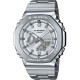 CASIO G-SHOCK Dual Time Χρονογράφος Ρολόι Ασημί Ανοξείδωτο Ατσάλι μπρασελέ GM-2110D-7AER