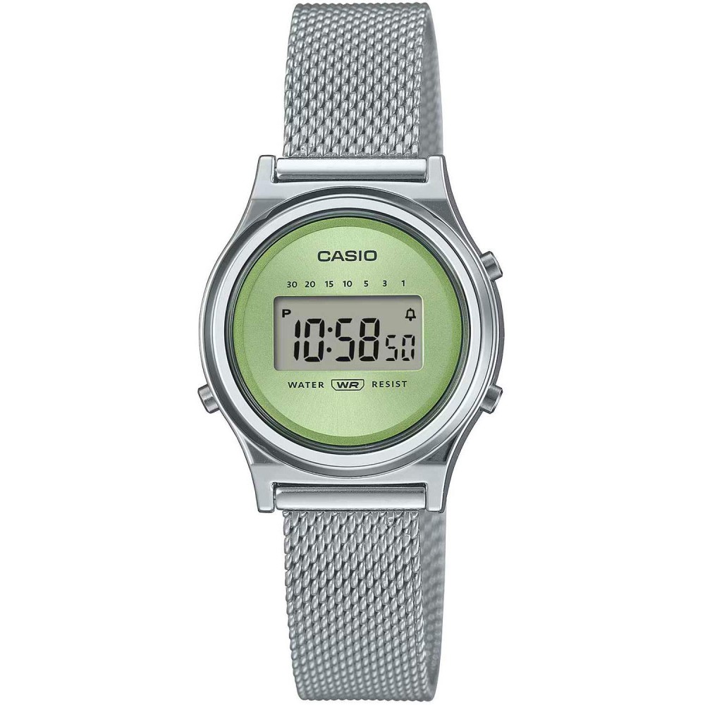 CASIO Vintage Ρολόι Ασημί Ανοξείδωτο Ατσάλι μπρασελέ LA-700WEM-3AEF
