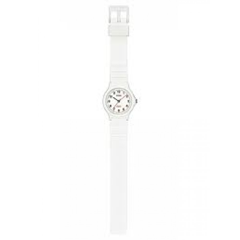 CASIO Collection Pop Ρολόι Λευκό Λουράκι Βιολογικής προέλευσης LQ-24B-7BEF