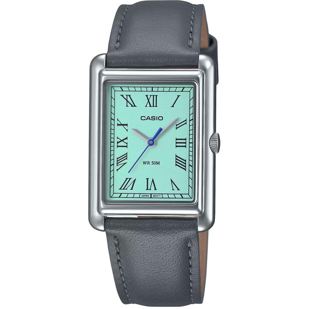 CASIO Womens Collection Γκρι Δερμάτινο λουράκι LTP-B165L-2BVEF
