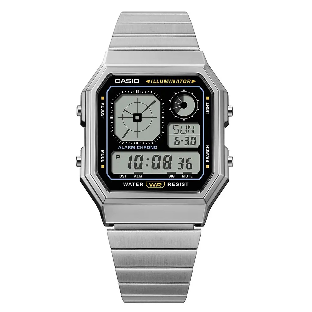 CASIO Vintage Ρολόι Ασημί Ανοξείδωτο ατσάλι μπρασελέ A-130WE-1AEF CASIO Vintage Ρολόι Ασημί Ανοξείδωτο ατσάλι μπρασελέ A-130WE-1AEF