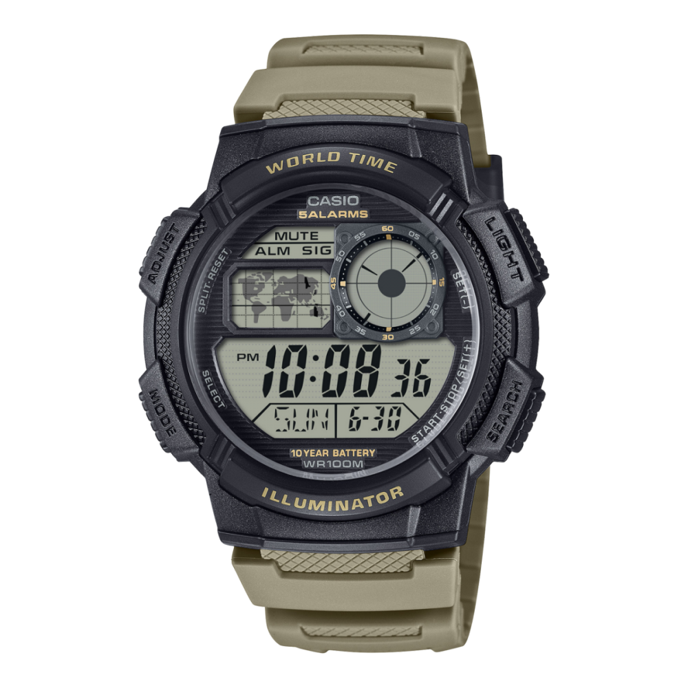 CASIO Collection Ρολόι Ανδρικό Μπεζ Καουτσούκ λουράκι AE-1000W-5AVEF