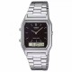 CASIO Vintage Ρολόι Unisex Ασημί Ανοξείδωτο Ατσάλι μπρασελέ AQ-230A-1DM