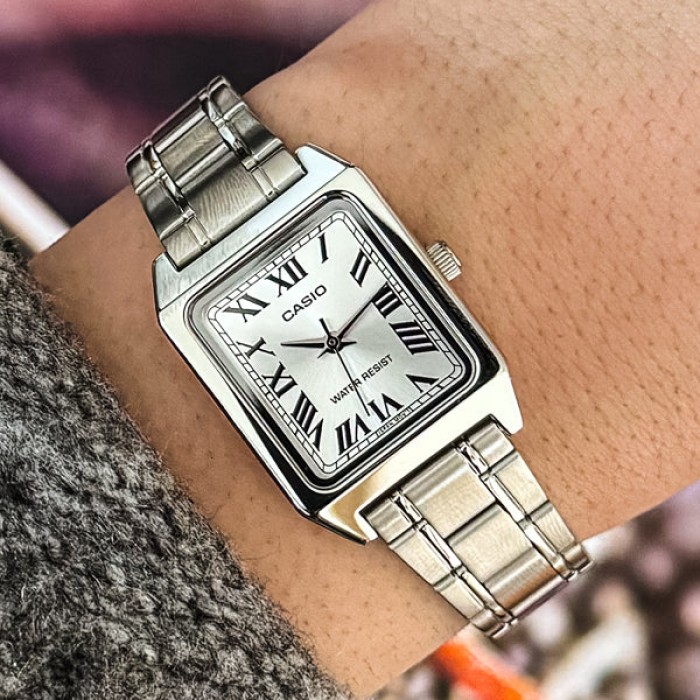 CASIO Collection Ασημί Ανοξείδωτο Ατσάλι μπρασελέ LTP-B150D-7BEF
