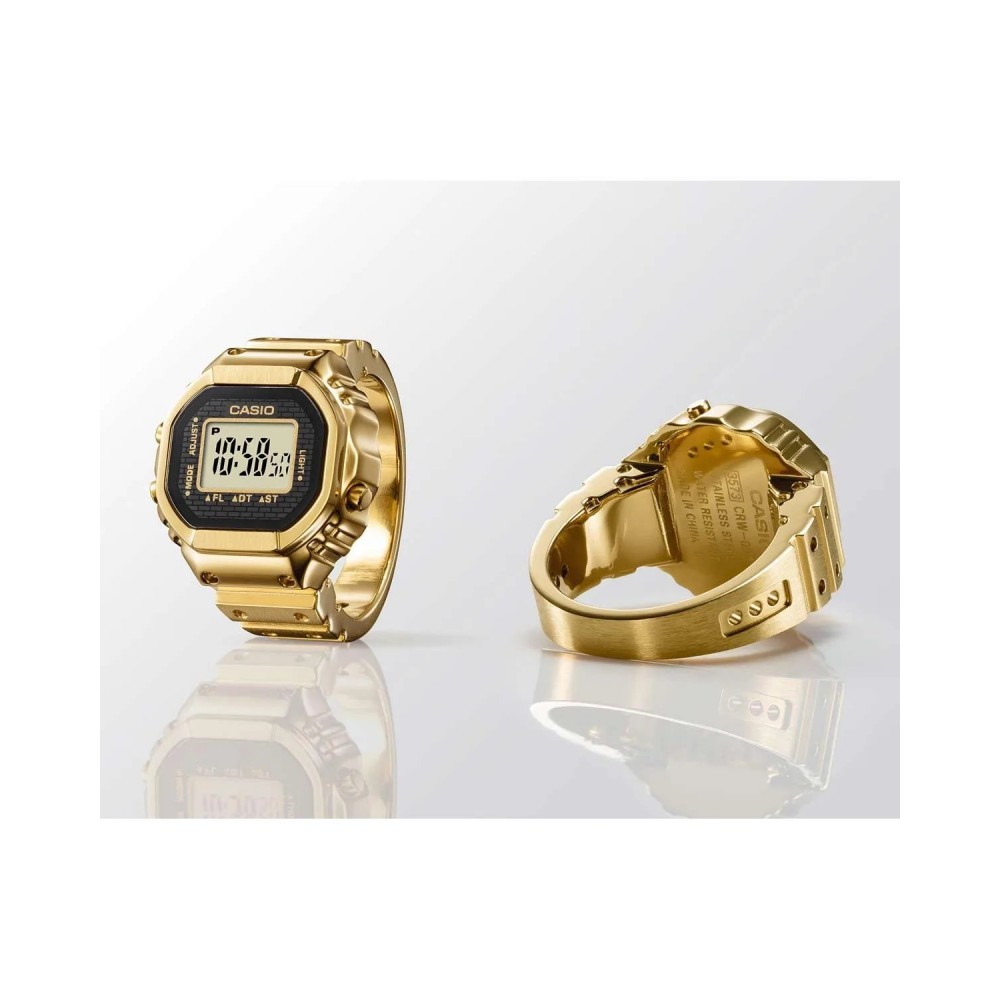 CASIO G-Shock Nano Ring Watch Ρολόι-Δαχτυλίδι Χρυσό Καουτσούκ λουράκι CRW-001G-9ER CASIO G-Shock Nano Ring Watch Ρολόι-Δαχτυλίδι Χρυσό Καουτσούκ λουράκι CRW-001G-9ER