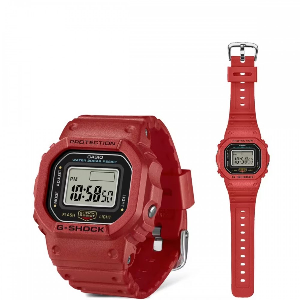 CASIO G-Shock Nano Ring Watch Ρολόι-Δαχτυλίδι Κόκκινο Καουτσούκ λουράκι DWN-5600-4ER