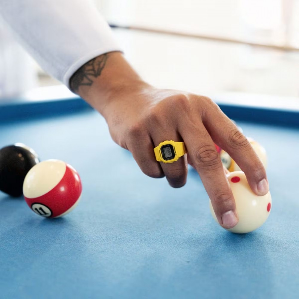 CASIO G-Shock Nano Ring Watch Ρολόι-Δαχτυλίδι Κίτρινο Καουτσούκ λουράκι DWN-5600-9ER