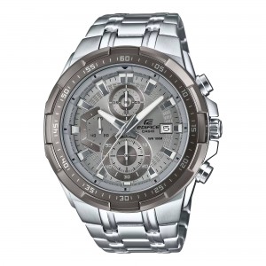 CASIO Edifice Ανδρικός Χρονογράφος Ασημί Ανοξείδωτο Ατσάλι Μπρασελέ EFR-539DE-8AVUEF