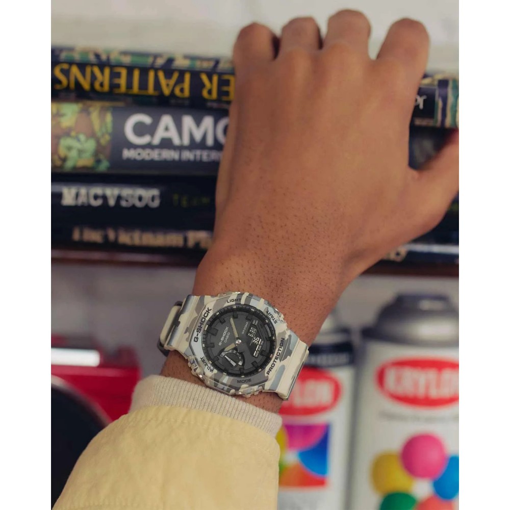 CASIO G-SHOCK Χρονογράφος Ρολόι Παραλλαγής Καουτσούκ Λουράκι GA-2100CM-5AER