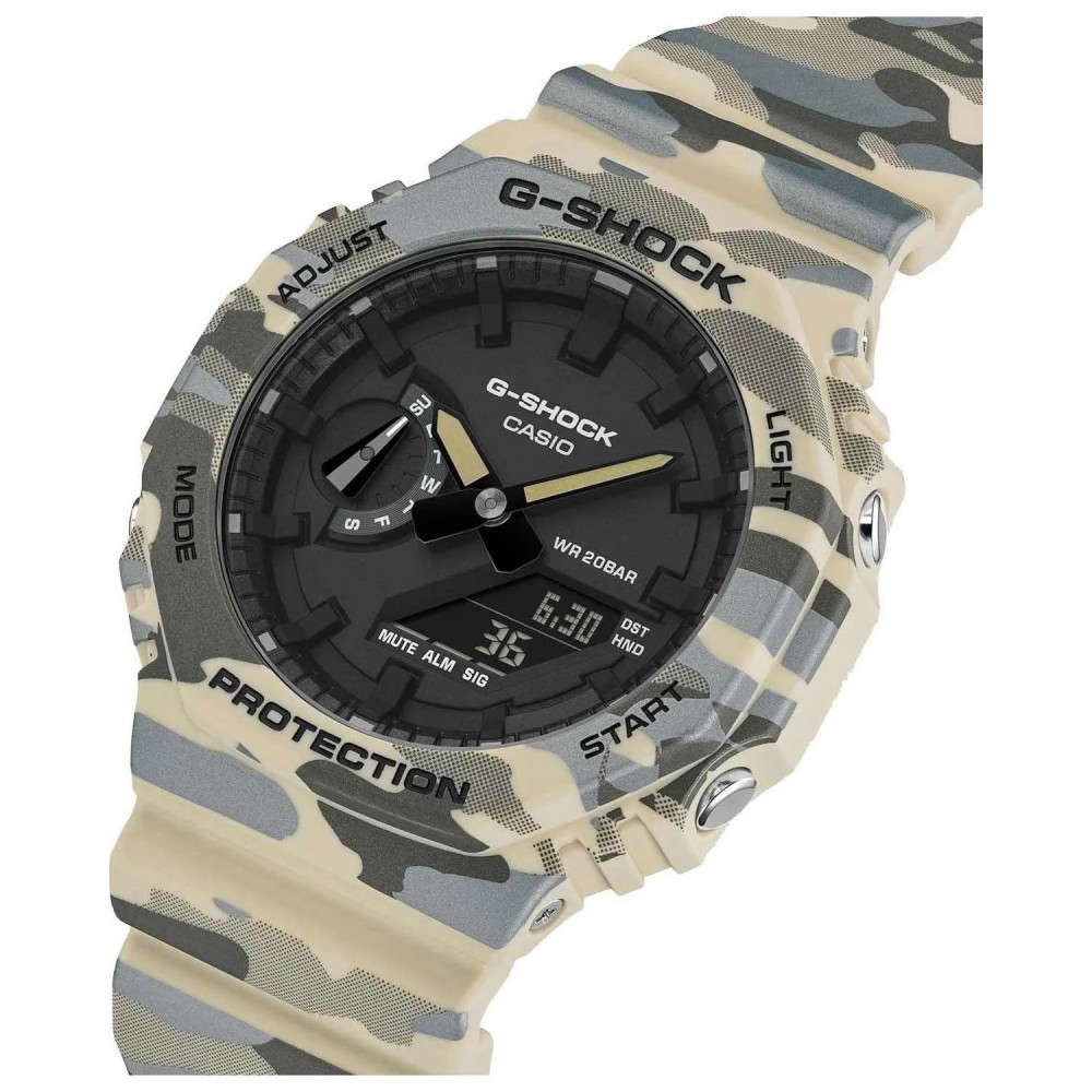 CASIO G-SHOCK Χρονογράφος Ρολόι Παραλλαγής Καουτσούκ Λουράκι GA-2100CM-5AER