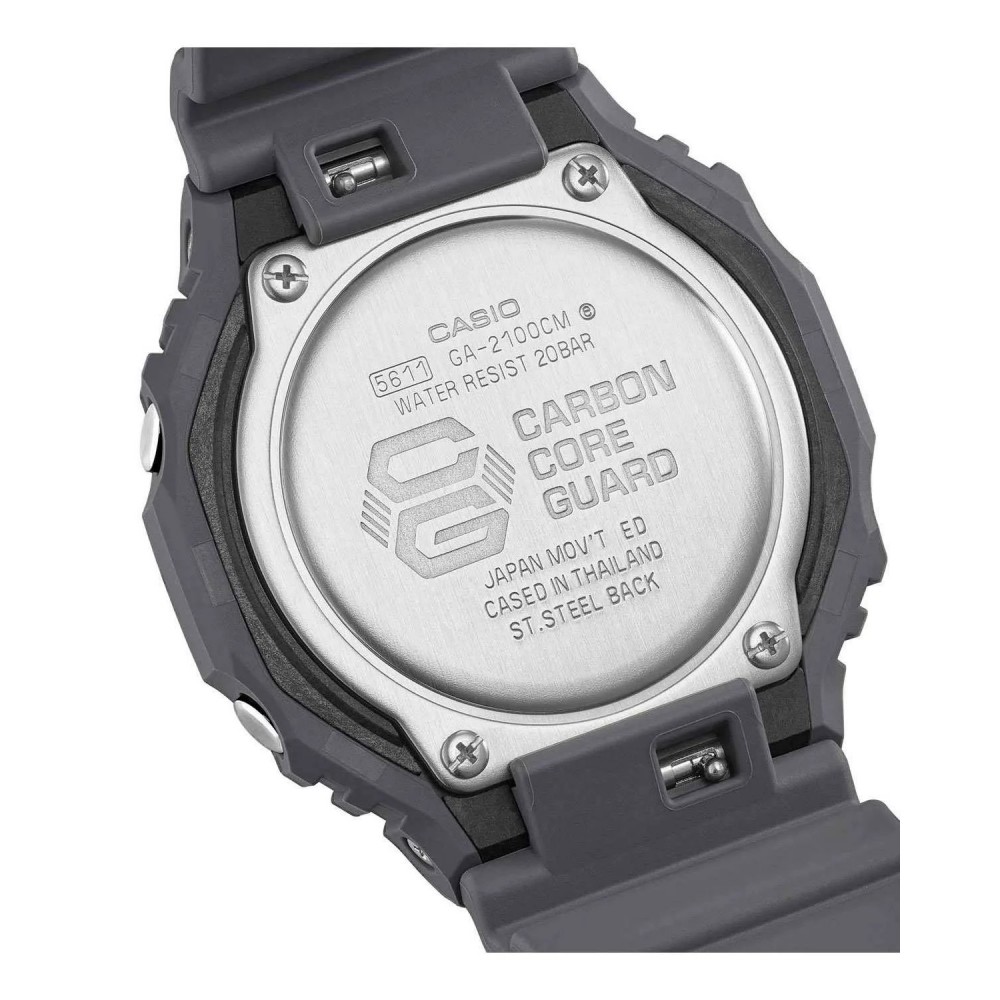 CASIO G-SHOCK Χρονογράφος Ρολόι Παραλλαγής Καουτσούκ Λουράκι GA-2100CM-8AER