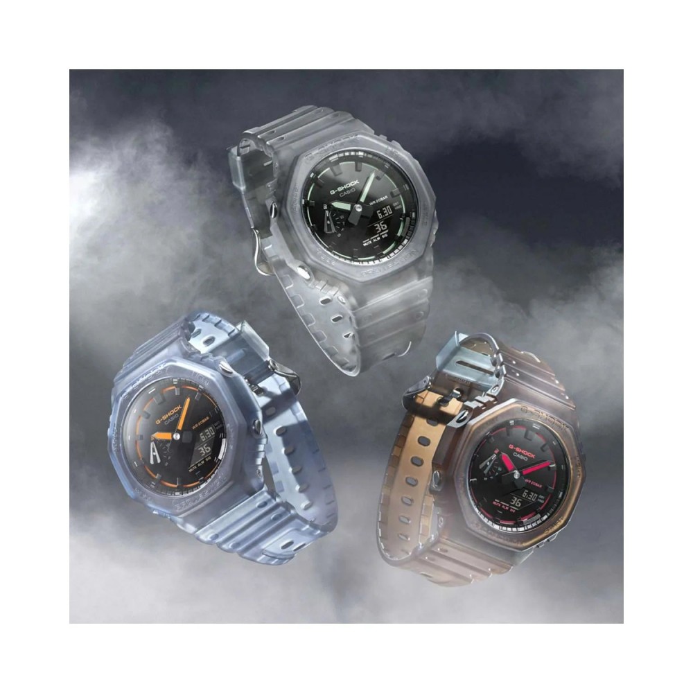 CASIO G-SHOCK Χρονογράφος Ρολόι Καφέ Καουτσούκ Λουράκι GA-2100K-5AER