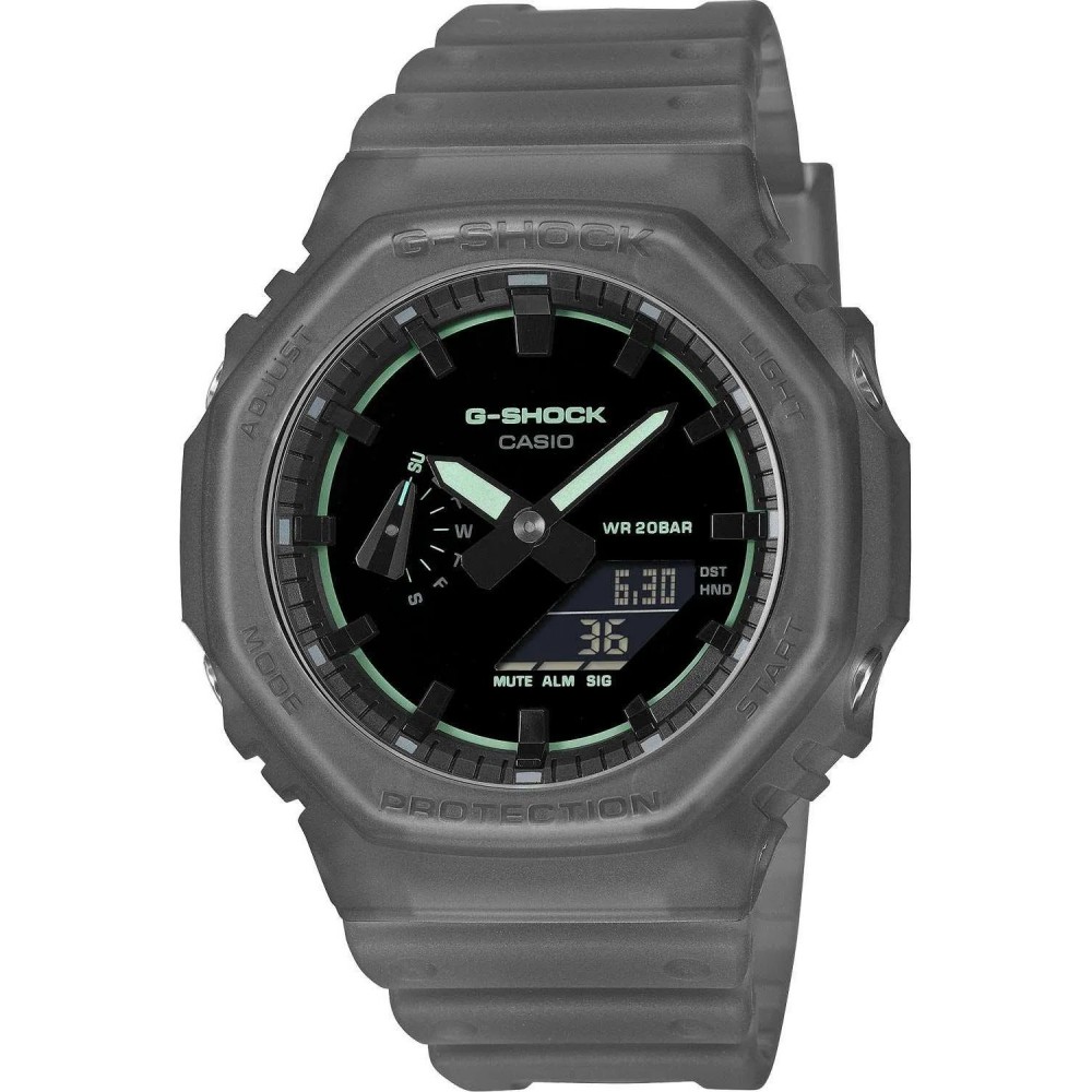 CASIO G-SHOCK Χρονογράφος Ρολόι Γκρι Καουτσούκ Λουράκι GA-2100K-1AER