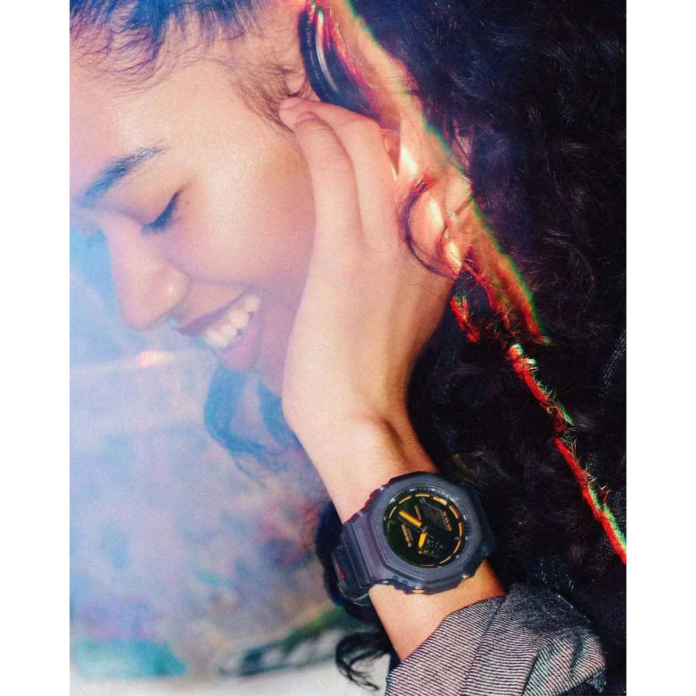 CASIO G-SHOCK Χρονογράφος Ρολόι Μπλε Καουτσούκ Λουράκι GA-2100K-2AER