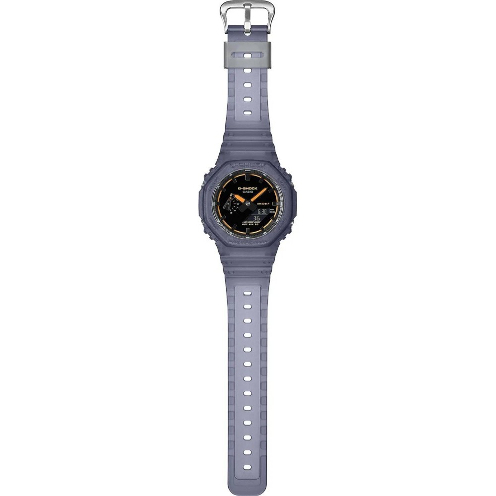 CASIO G-SHOCK Χρονογράφος Ρολόι Μπλε Καουτσούκ Λουράκι GA-2100K-2AER