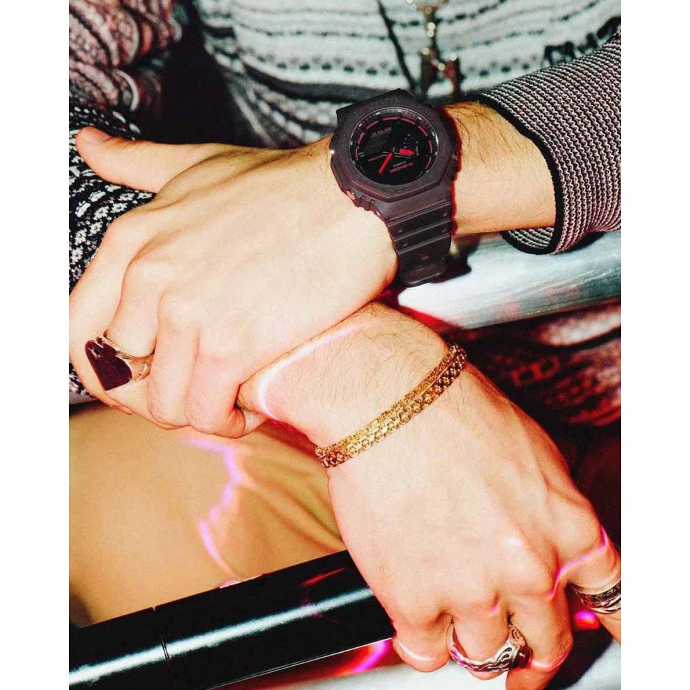 CASIO G-SHOCK Χρονογράφος Ρολόι Καφέ Καουτσούκ Λουράκι GA-2100K-5AER