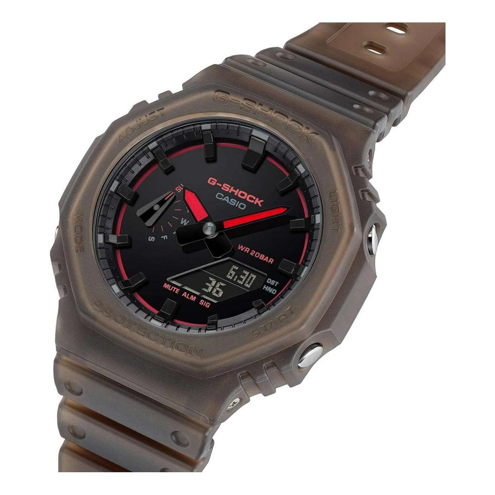 CASIO G-SHOCK Χρονογράφος Ρολόι Καφέ Καουτσούκ Λουράκι GA-2100K-5AER