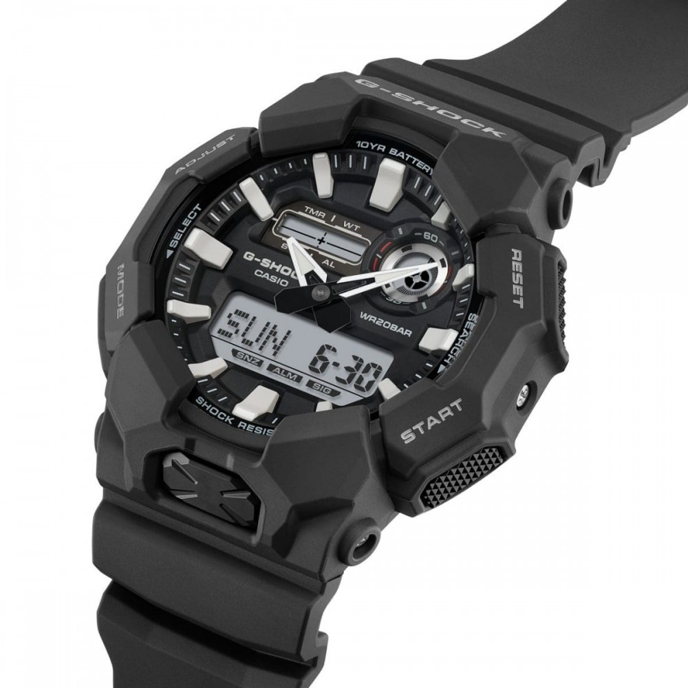 CASIO G-SHOCK Χρονογράφος Ρολόι Μαύρο Καουτσούκ Λουράκι GA-010-1AER