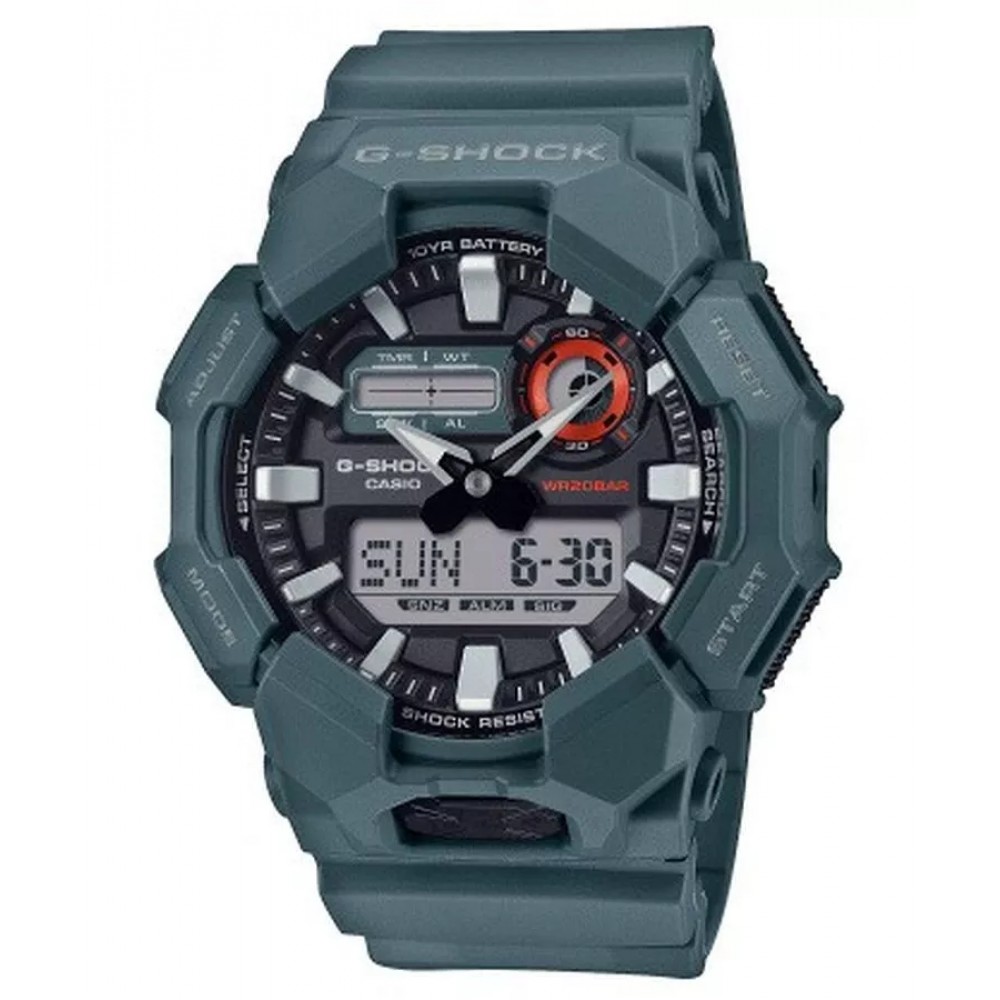 CASIO G-SHOCK Χρονογράφος Ρολόι Μπλε Καουτσούκ Λουράκι GA-010-2AER