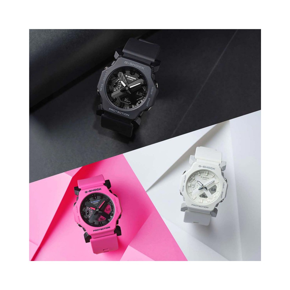 CASIO G-Shock Chronograph Ρολόι Γυναικείο Λευκό Λουράκι Καουτσούκ GA-2300-7AER
