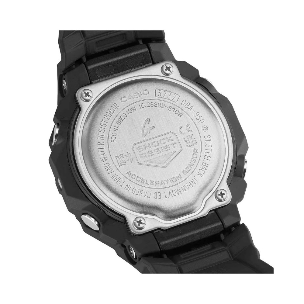 CASIO G-Shock G-Squad Smartwatch Ανδρικό Μαύρο Λουράκι Βιολογικής Προέλευσης GBA-950-1AER CASIO G-Shock G-Squad Smartwatch Ανδρικό Μαύρο Λουράκι Βιολογικής Προέλευσης GBA-950-1AER