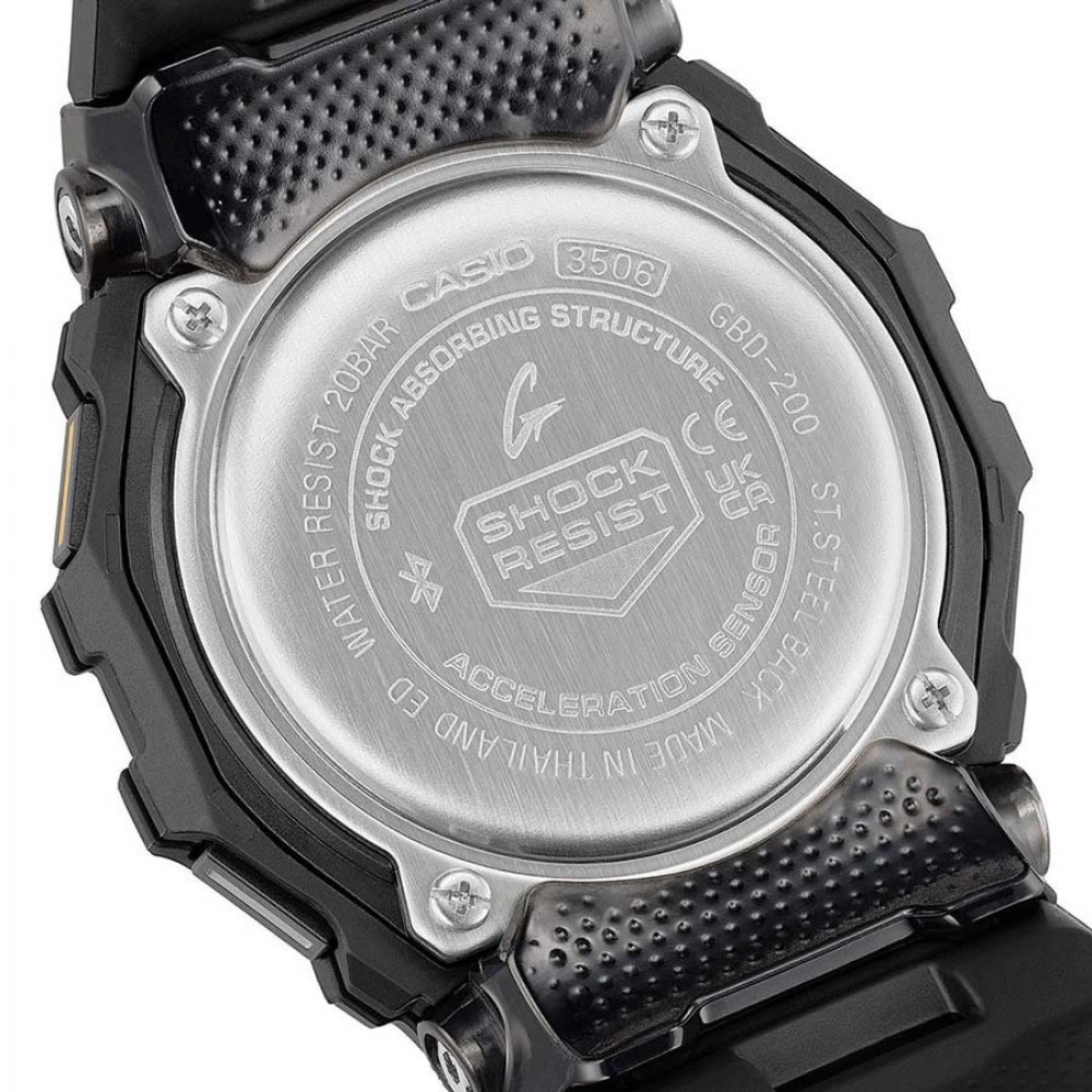CASIO G-SHOCK Χρονογράφος Smartwatch Ρολόι Μαύρο Καουτσούκ Λουράκι GBD-200-1A1ER