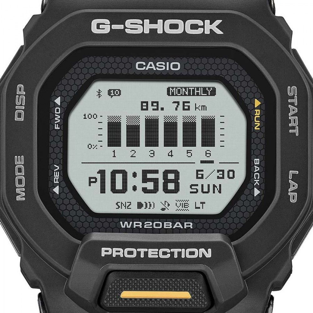 CASIO G-SHOCK Χρονογράφος Smartwatch Ρολόι Μαύρο Καουτσούκ Λουράκι GBD-200-1A1ER