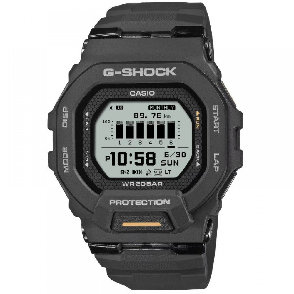 CASIO G-SHOCK Χρονογράφος Smartwatch Ρολόι Μαύρο Καουτσούκ Λουράκι GBD-200-1A1ER