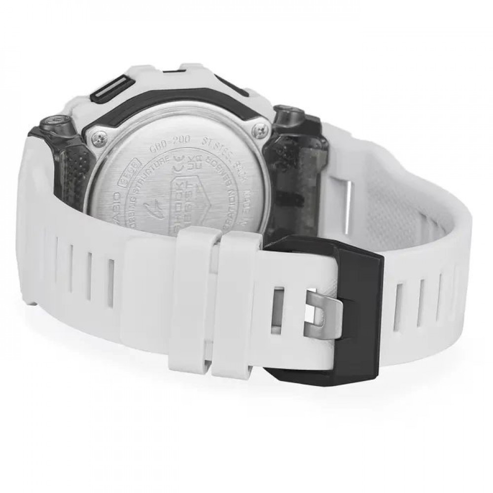 CASIO G-SHOCK Χρονογράφος Smartwatch Ρολόι Λευκό Καουτσούκ Λουράκι GBD-200-7ER