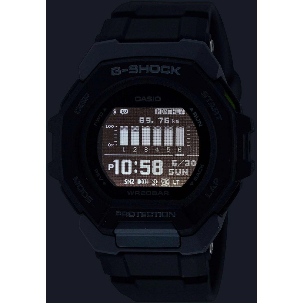 CASIO G-SHOCK Χρονογράφος Smartwatch Ρολόι Μαύρο  Λουράκι Βιολογικής προέλευσης GBD-300-1ER