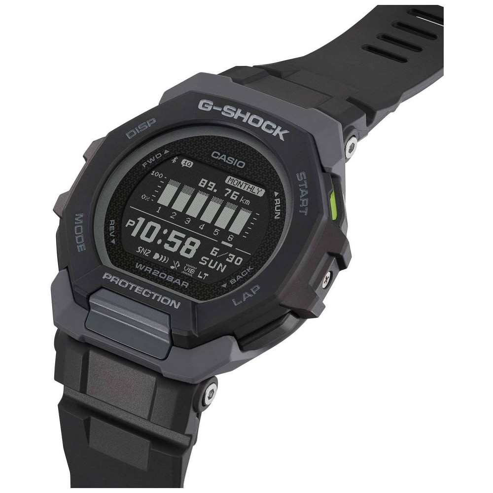 CASIO G-SHOCK Χρονογράφος Smartwatch Ρολόι Μαύρο  Λουράκι Βιολογικής προέλευσης GBD-300-1ER